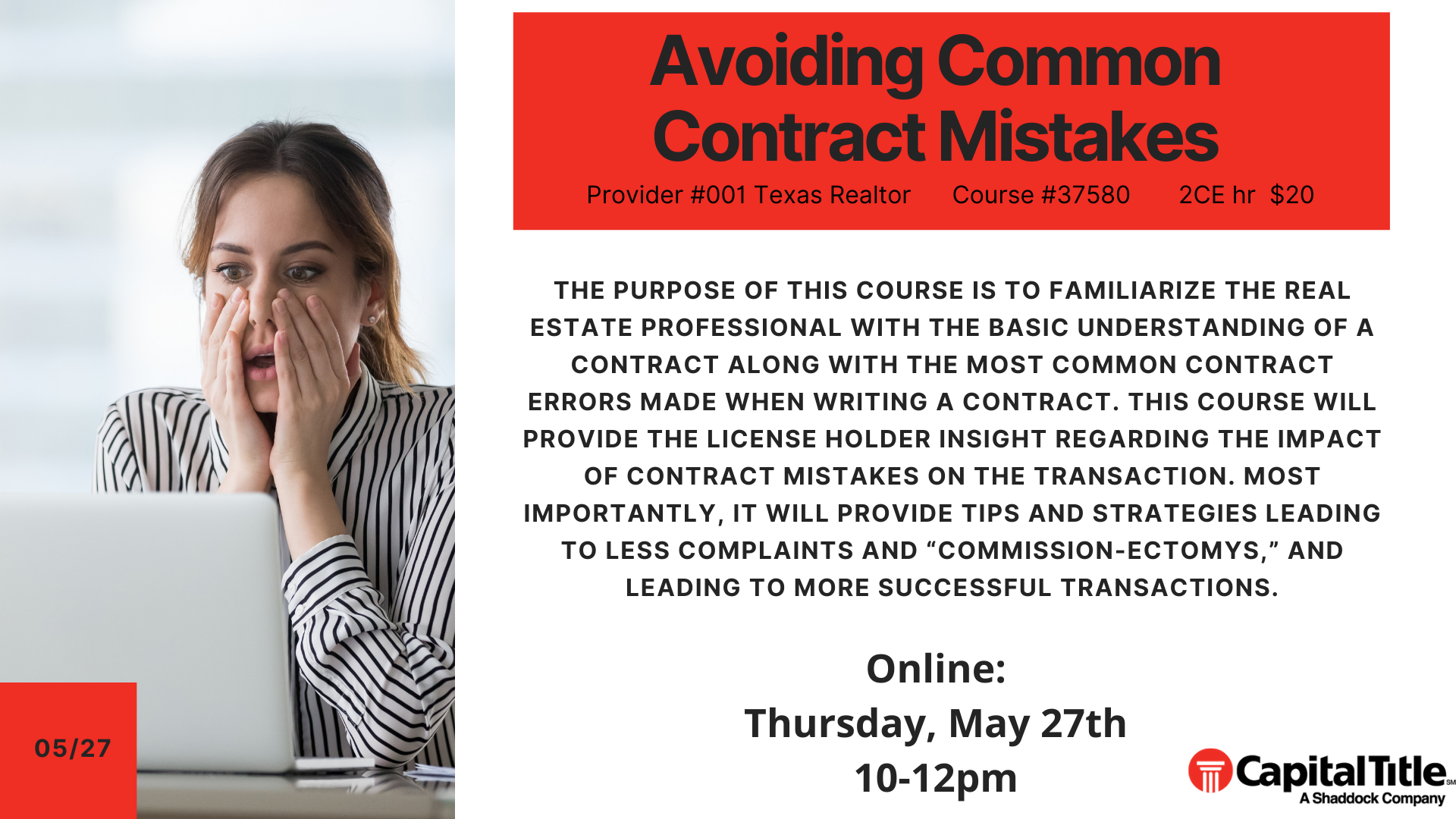 May 27th Avoiding Contract Mistakes