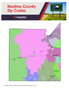 Medina County Zip Code Map | Capital Title of Texas, LLC.