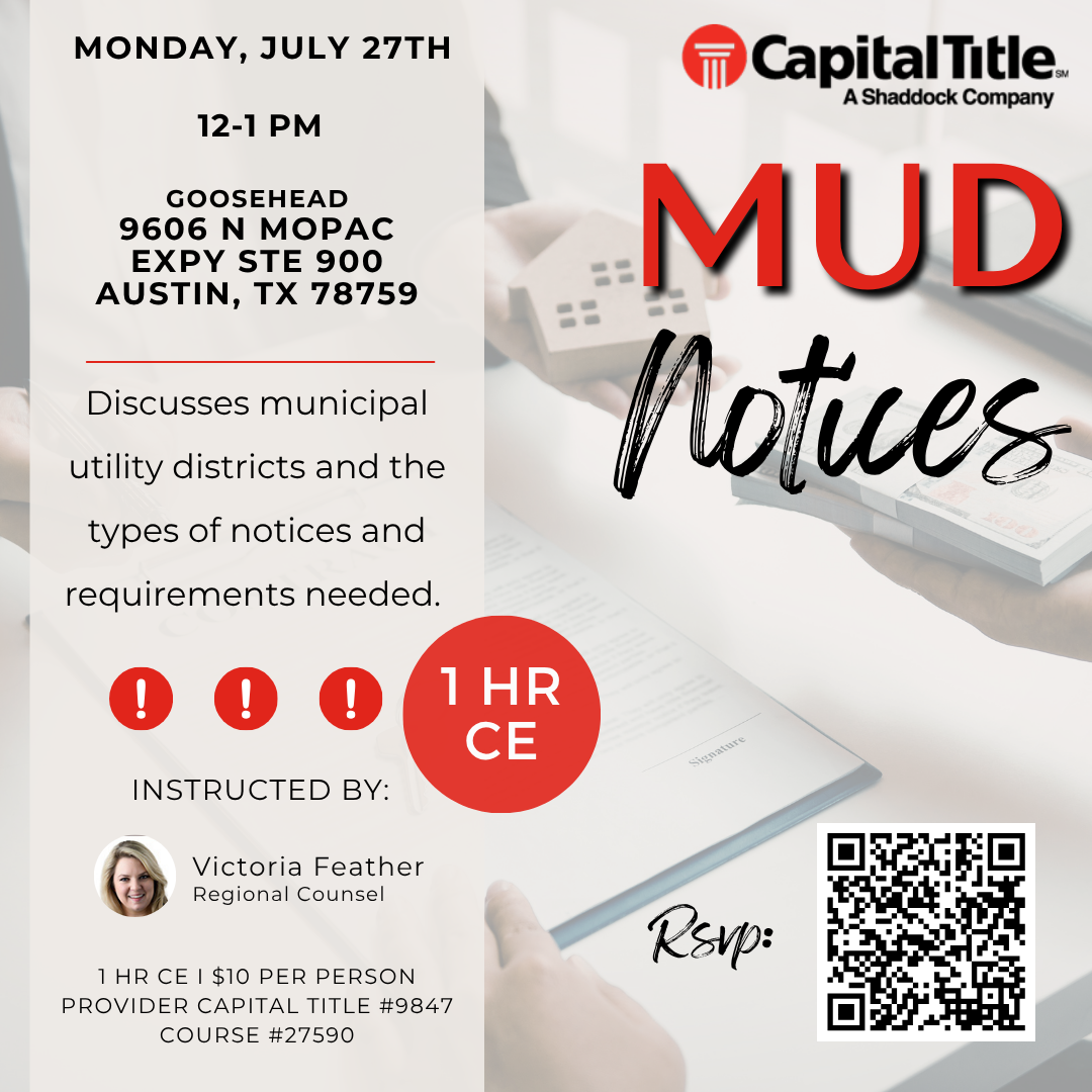 MUD NOTICES