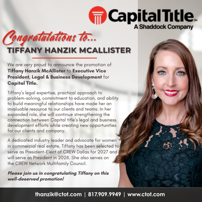 Congratulations to Tiffany Hanzik!