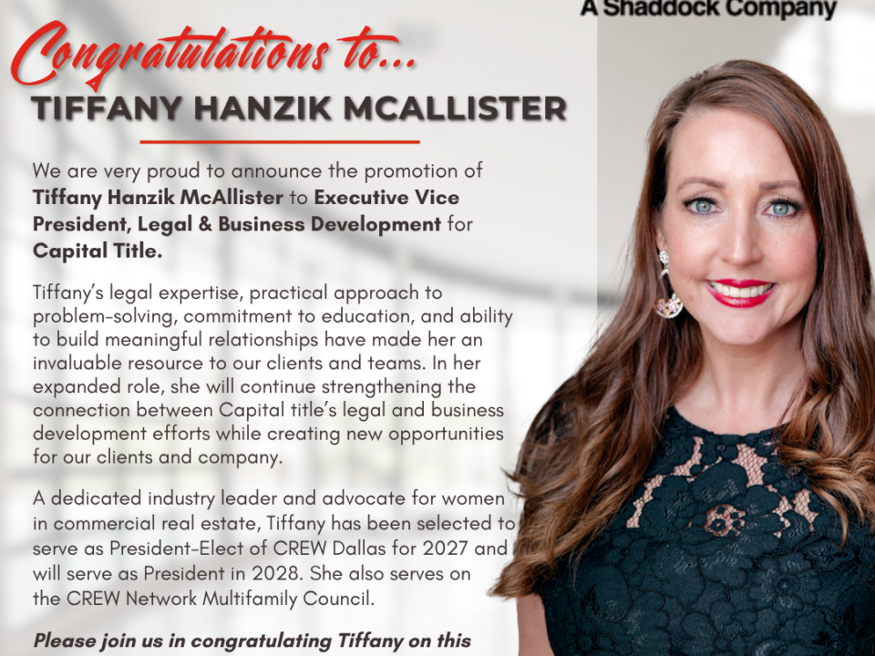 Congratulations to Tiffany Hanzik!